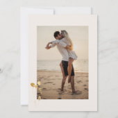 Elegante Liebe im Brautparty Blütengold Einladung (Rückseite)