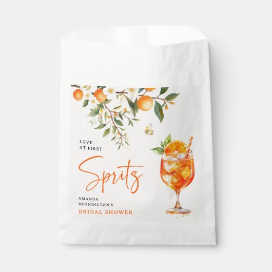 Elegante Liebe im Brautparty von First Spritz Geschenktütchen (Vorderseite)