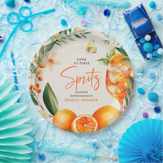 Elegante Liebe im Brautparty von First Spritz Pappteller (Party)