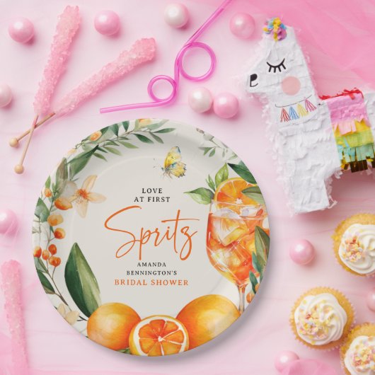 Elegante Liebe im Brautparty von First Spritz Pappteller (Party)