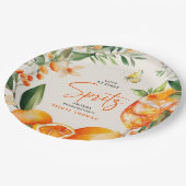 Elegante Liebe im Brautparty von First Spritz Pappteller (Schrägansicht)