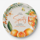 Elegante Liebe im Brautparty von First Spritz Pappteller (Vorderseite)