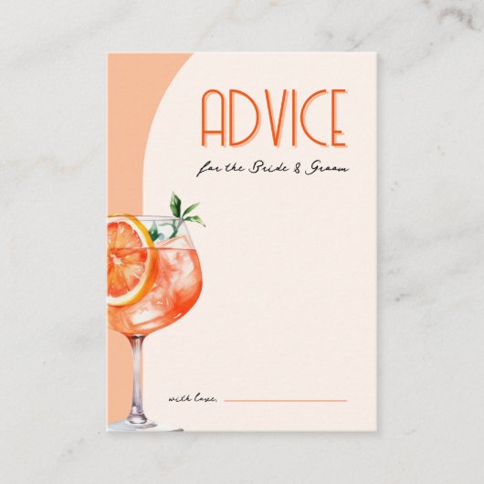 Elegante Liebe im First Spritz Brautparty Hinweiskarte (Vorderseite)