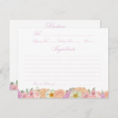 Elegante Liebe in Brautparty Rezept Karten (Vorne/Hinten)