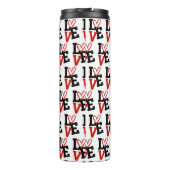 Elegante Liebe in Rot und Schwarz Thermosbecher (Rückseite)