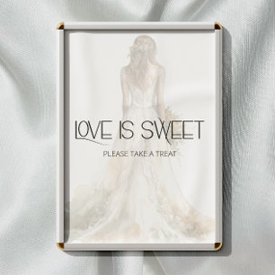 Elegante Liebe in Wedding Gown ist süß Poster
