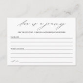 Elegante Liebe ist ein Journey-Brautparty Hinweiskarte (Vorderseite)