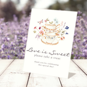 Elegante Liebe ist ein süßes Zeichen Sockelschild