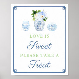 Elegante Liebe ist süß nehmen eine Leckerei Polter Poster