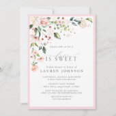 Elegante Liebe ist süß-rosa Brautparty Einladung (Vorderseite)