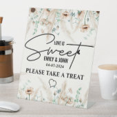 Elegante Liebe ist süße Kalligraphie Herz Boho Sockelschild (In Situ)