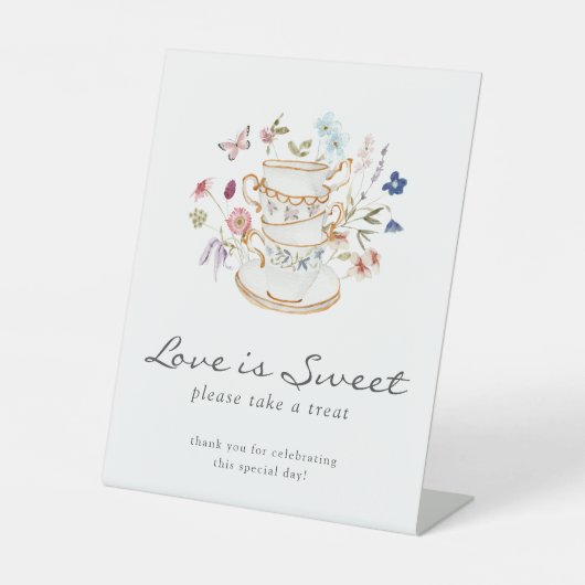 Elegante Liebe ist süßes Zeichen Sockelschild (Vorderseite)