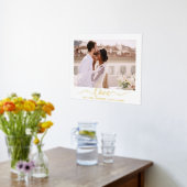 Elegante Liebe Kalligrafie Script Wedding Foto Gol Foliendrucke (Ablage(Küche))