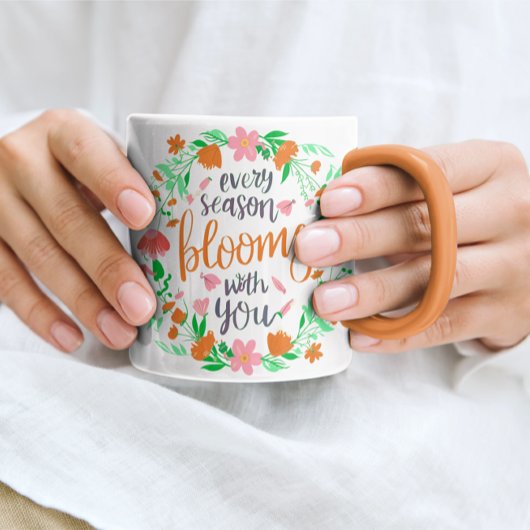 ELEGANTE LIEBE QUOTE FLORALL GESTALTET TASSE