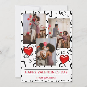 Elegante Liebe Romantischer Valentinstag Paar Foto Karte