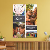 Elegante Liebe Script Foto Collage Chalkboard Leinwanddruck (Insitu (Wohnzimmer))