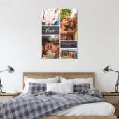 Elegante Liebe Script Foto Collage Chalkboard Leinwanddruck (Insitu (Schlafzimmer))