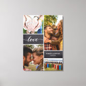 Elegante Liebe Script Foto Collage Chalkboard Leinwanddruck (Vorderseite)