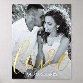 Elegante Liebe Script Real Foil Print Foliendrucke (Vorderseite)