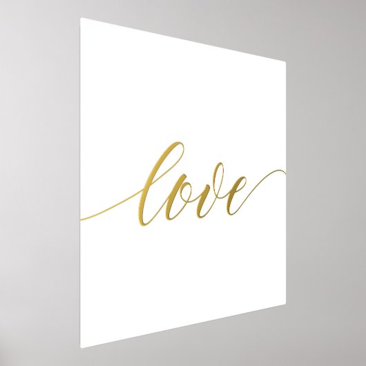 Elegante LIEBE SCRIPT Real Gold Foliendrucke (Ablage )