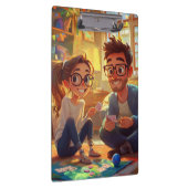 Elegante Liebe Script Wedding Foto Album Binder Klemmbrett (Rechts)