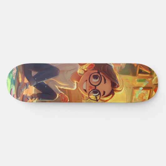 Elegante Liebe Script Wedding Foto Album Binder Skateboard (Horizontal)