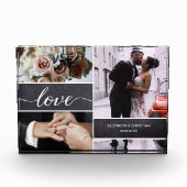 Elegante Liebe Script Wedding Foto Collage (Vorderseite)