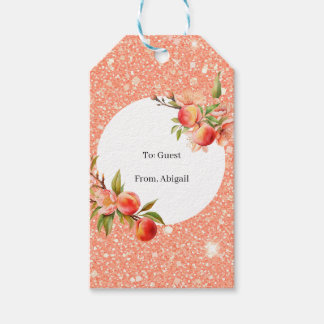Elegante Liebe so süß wie ein Pfirsich - Brautpart Geschenkanhänger