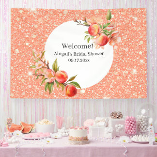 Elegante Liebe so süß wie eine Pfirsich-Brautparty Banner