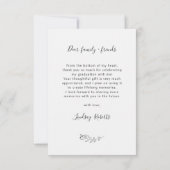 Elegante Liebe Startskript Abschluss 3 Foto Dankeskarte (Rückseite)