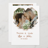 elegante Liebe und dank der handgeschriebenen Hoch Dankeskarte (Vorne/Hinten)