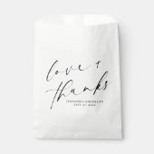 Elegante Liebe und dank handgeschriebener Skriptei Geschenktütchen (Vorderseite)