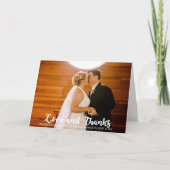 Elegante Liebe und Dank modernes Hochzeitsfest-Fot Dankeskarte (Vorderseite)