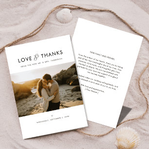 Elegante Liebe und danke Beach Sunset Foto Hochzei
