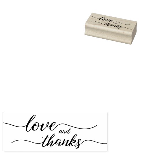 Elegante Liebe und Dankeschön-Hochzeitsschrift Gummistempel (Stempel)
