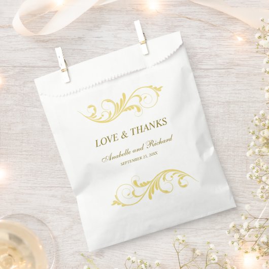 Elegante Liebe und Danksagung Geschenktütchen (Ausgeschnitten)