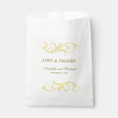 Elegante Liebe und Danksagung Geschenktütchen (Vorderseite)
