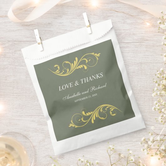 Elegante Liebe und Danksagung Geschenktütchen (Ausgeschnitten)