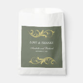 Elegante Liebe und Danksagung Geschenktütchen (Vorderseite)