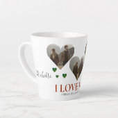 Elegante Liebe valentine's day Paar 3 Fotos Name L Milchtasse (Linke Ecke)