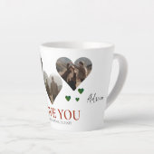 Elegante Liebe valentine's day Paar 3 Fotos Name L Milchtasse (Rechte Ecke)