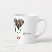 Elegante Liebe valentine's day Paar 3 Fotos Name L Milchtasse (Rechts)