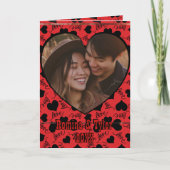 Elegante LIEBE Valentine's Foto & Botschaften rot Karte (Vorderseite)