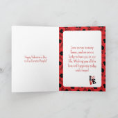 Elegante LIEBE Valentine's Foto & Botschaften rot Karte (Innenseite)