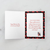 Elegante LIEBE Valentins Foto & Botschaften gefalt Karte (Innenseite)