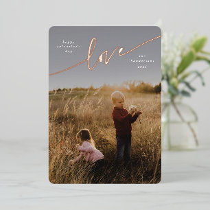 Elegante "Liebe" Valentinstag Foil Card Folien Feiertagskarte