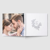 Elegante Liebe Wappen Wreath Foto Hochzeit Gästebuch (Voll)