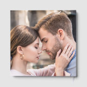 Elegante Liebe Wappen Wreath Foto Hochzeit Gästebuch (Rückseite)