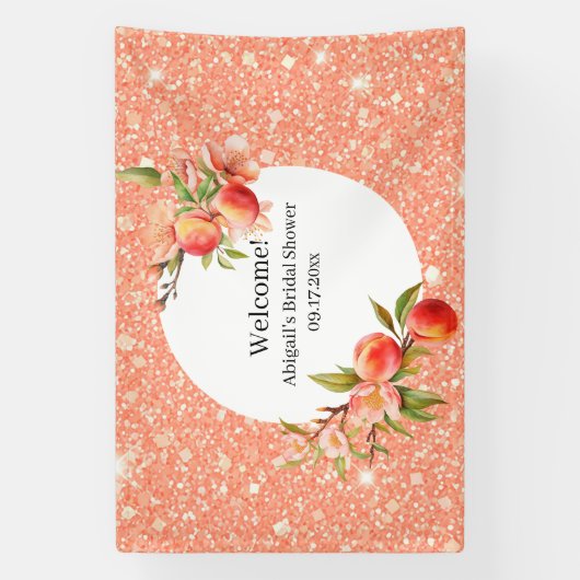 Elegante Liebe wie süß wie ein Pfirsichhaufen Brau Banner (Vertikal)