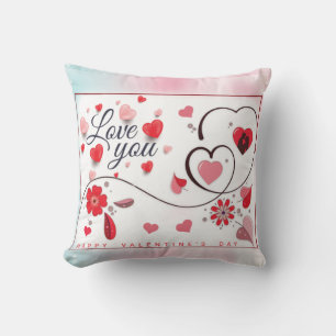 Elegante Liebe zum Valentinstag Kissen